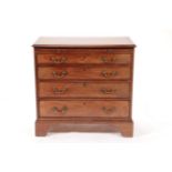 A George III Mahogany and Crossbanded Straight Front Bachelor's Chest, late 18th century, the