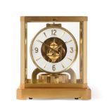 A Swiss Brass Atmos Clock, signed Jaeger LeCoultre, No.278313, 20th century, brass case with five