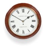 A Mahogany Wall Timepiece, signed Harrison & Son, Darlington, circa 1870, side and bottom doors,