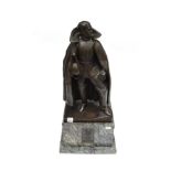 ~ R J Gunther: A Bronze Figure of an Officer of the Life Guards, standing on a rectangular base,