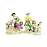 A Pair of Meissen Porcelain Figures of a Shepherd and Shepherdess, late 19th/early 20th century,