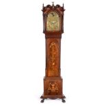 ~ A Mahogany Eight Day Longcase Clock, signed John Wyke, Liverpool, circa 1780, swan neck