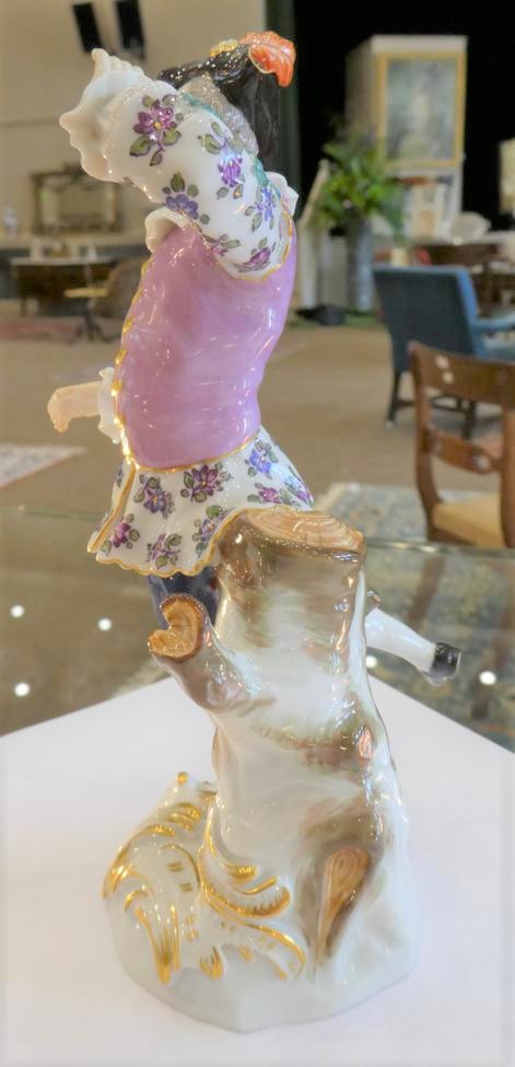 A Meissen Porcelain Figure of a Dancer, 20th century, dressed in 18th century costume wearing a - Image 11 of 21