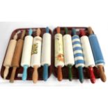 ^ Two trays of ceramic rolling pins