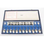 Set of silver ''The Twelve Roman Spoons'' by John Pinches, limited edition, No 621