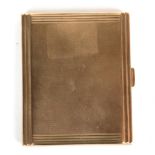 A 9 carat gold cigarette case, engraved 'MMW 3rd Sept 1931' . Gross weight - 85.98 grams