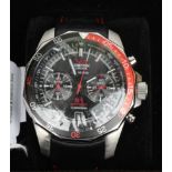 A stainless steel chronograph calendar wristwatch, signed Vostok Europe, model: N1 Rocket, limited