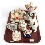 Staffordshire animals; dogs and pastille burners