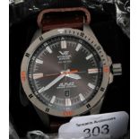 A Vostok Europe automatic calendar Space Station Almaz wristwatch, all titanium case, limited 0557/