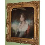 ^ After Sir Henry Raeburn, Half-length portrait of a lady, pastel, 75cm by 62cm