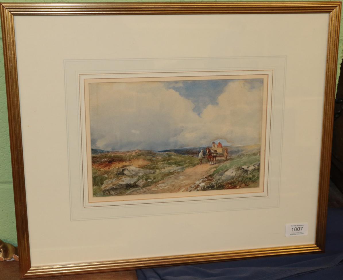 David Bates, 'Crossing the Moor-Dalwyddelew', signed, watercolour, 16.5cm by 25.5cm Provenance: