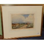 David Bates, 'Crossing the Moor-Dalwyddelew', signed, watercolour, 16.5cm by 25.5cm Provenance: