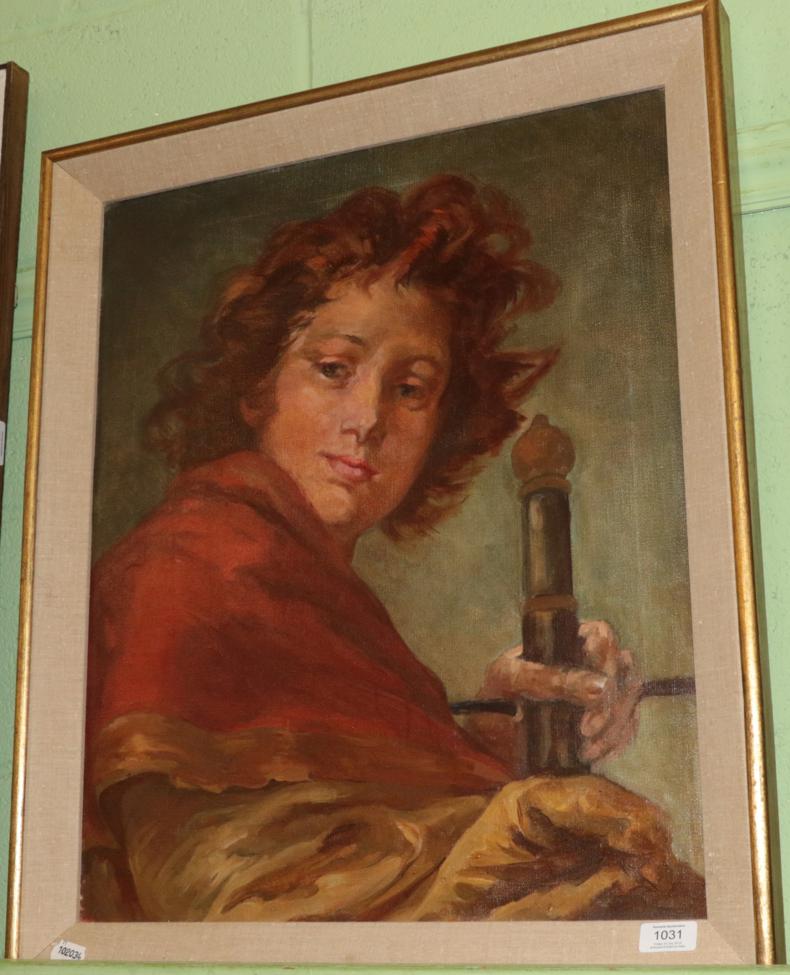After Tiepolo, circa 1920, Boy with a sword, oil on canvas, 60cm by 50cm