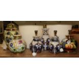 Various Royal Worcester 'Evesham' pattern dinnerwares including tureens and covers, decorative