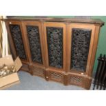 A Victorian cast iron radiator cover, 156cm by 32cm by 114cm