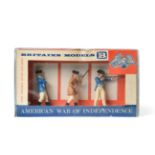 Britains Swoppets 4384 American War Of Independence American Infantry Set three figures (E box G)