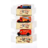 Wells-Brimtoy Pocketoys 598 Removal van, 506 Regent tanker and 508 Removal van (all E boxes G-E) (