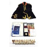 Royal Yacht Britannia Memorabilia including RM Portsmouth divisional tunic, two tunic titles '