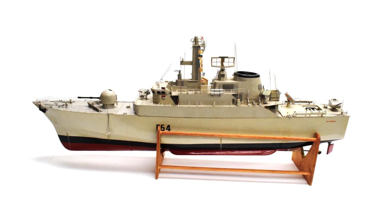 HMS Amazon a large scale working model of British Class 21 Frigate with good deck and superstructure
