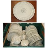 Orient Line Ceramic Group shell pattern: eleven plates, nine side plates, seven saucers, eight cups,