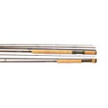 A Sharpes of Aberdeen ''The Gordon'' four-piece graphite fly rod, 13' 0'' #9, cloth bag, rod tube,