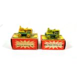 Benbros Mighty Midgets No.11 Tractor & Hay Rake light yellow with red rake No.19 Tractor and