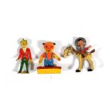 Luntoy Character Figures (i) Hank and Silver King (ii) Mr Turnip (iii) Sooty (all G-E) (3)