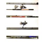 A Nash Entity two-piece carbon carp rod, fitted with Shimano Baitrunner 5000 GTE spinning reel;