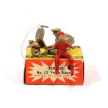 Benbros Mighty Midgets No.15 Vespa Scooter gold body with red figure (E box G-E)