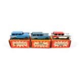 Benbros Mighty Midgets No.16 Station Wagon (i) blue MW (ii) metallic blue MW (iii) silver, red