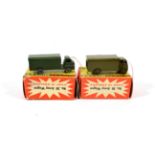 Benbros Mighty Midgets No.30 Army Wagon (i) gloss green, MW (ii) matt green MW (both E boxes E-G) (