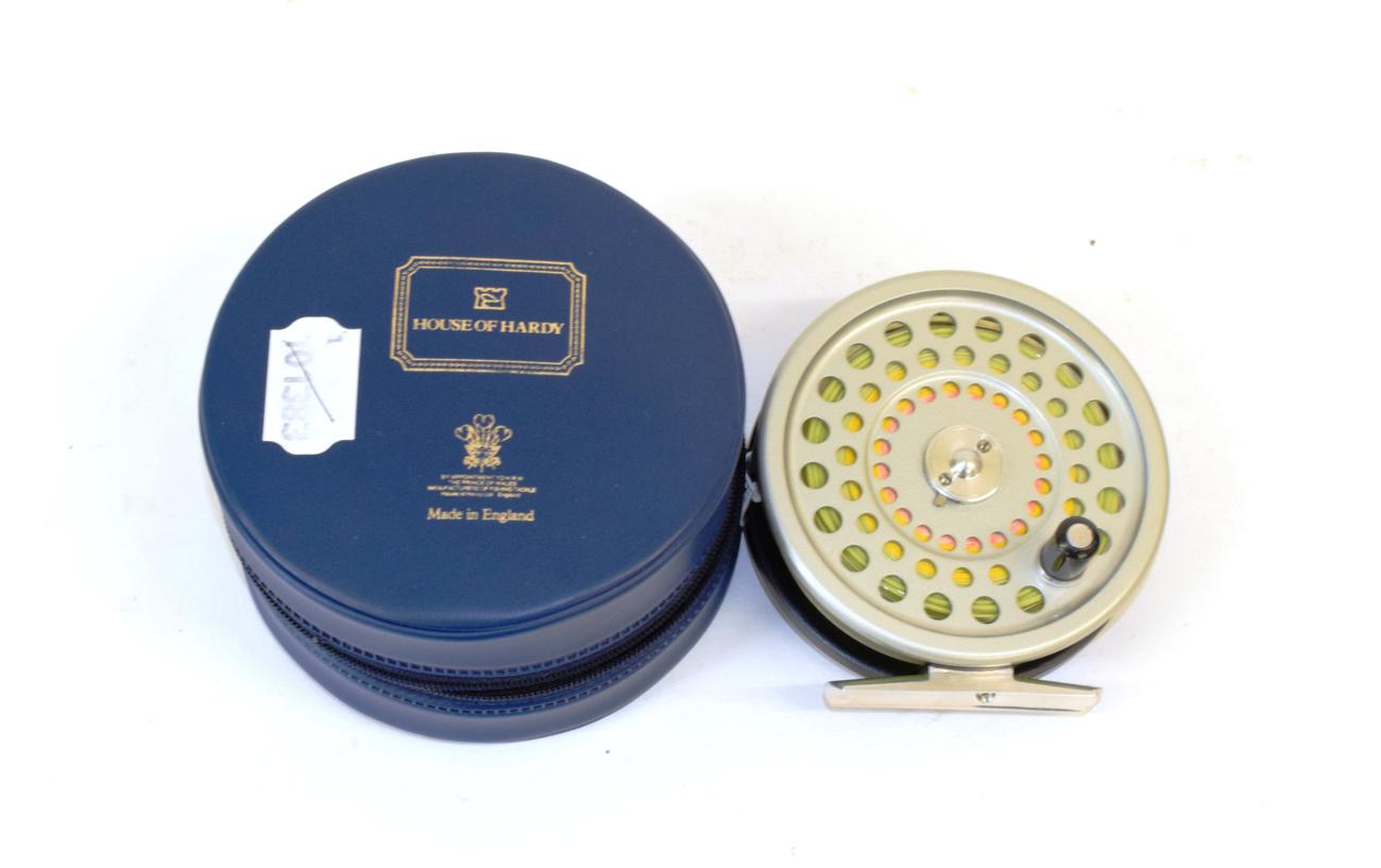 A Hardy Marquis Disc 7 fly reel, No.959, fitted with wetcel intermediate line, Hardy padded