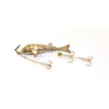 An unusual antique articulated white metal fishing lure in the manner of Gregory of Birmingham,
