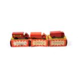 Benbros Mighty Midgets No.23 Delivery Vans (i) Dunlop, red BPW (ii) red MW (iii) orange MW (all E-