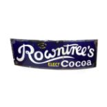 Rowntree's Elect Cocoa Enamel Sign white lettering on cobalt blue ground, also marked 'Makers to