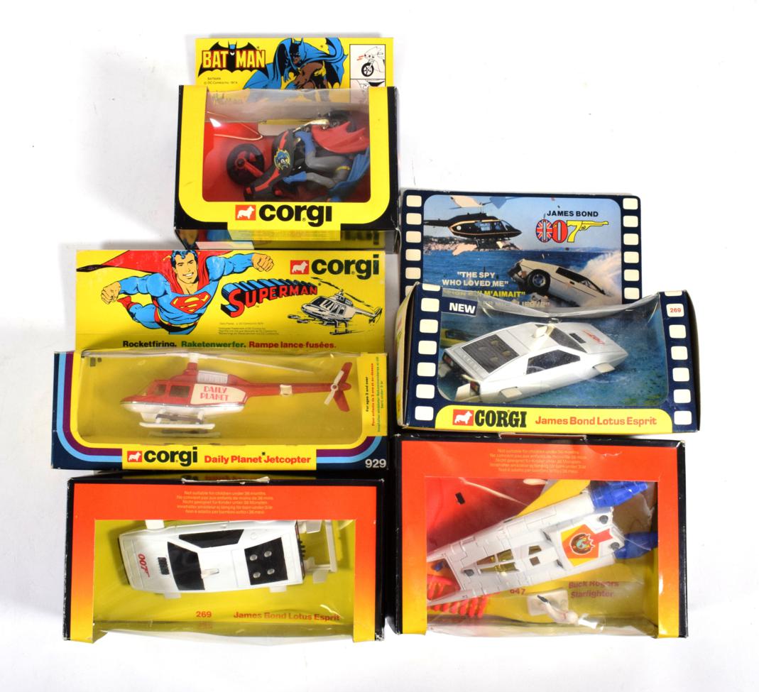 Corgi TV Related Models In Window Boxes 269 Lotus Esprit, 269 a later version, 647 Buck Roger