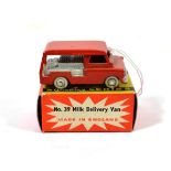 Benbros Mighty Midgets No.39 Milk Delivery Van red, white painted wheels (E box E-G)