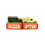 Benbros Mighty Midgets No.38 Ambulance (i) cream, painted wheels (ii) Military BPW (both E-G boxes