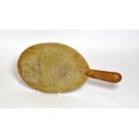 A Robert 'Mouseman' Thompson of Kilburn English oak cheese board, with carved mouse signature on the