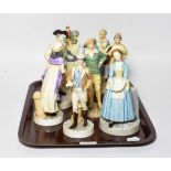 A set of eight Royal Worcester figures from the Hadley collection