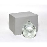 A Lalique 'Happy Buddha' figure, boxed