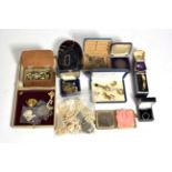 A quantity of cultured pearl jewellery including necklaces, loose pearls etc; and assorted costume