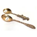 A German parcel-gilt silver spoon, by Neresheimer, Hanau, with English import marks for Chester,