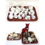 Kaiser porcelain animals; Wade miniature Thomas and Percy; Poole pottery cat; Winstanley cats etc