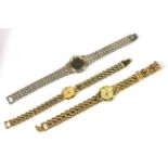 Three lady's wristwatches including Seiko, Citizen and Gucci