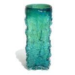 A 20th century Art Glass vase, green and blue with flecks Top rim with very minor chips. Minor