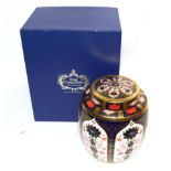 A large Royal Crown Derby 'Old Imari' ginger jar and cover, 29.5 cm in height.