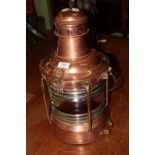 A copper ships lamp