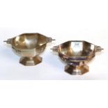 Two George V silver bowls, by Manoah Rhodes and Sons, Ltd., Sheffield, 1929 and 1932, each
