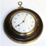 A small early 19th century Sedan timepiece, gilt fusee verge pocket watch movement, signed J